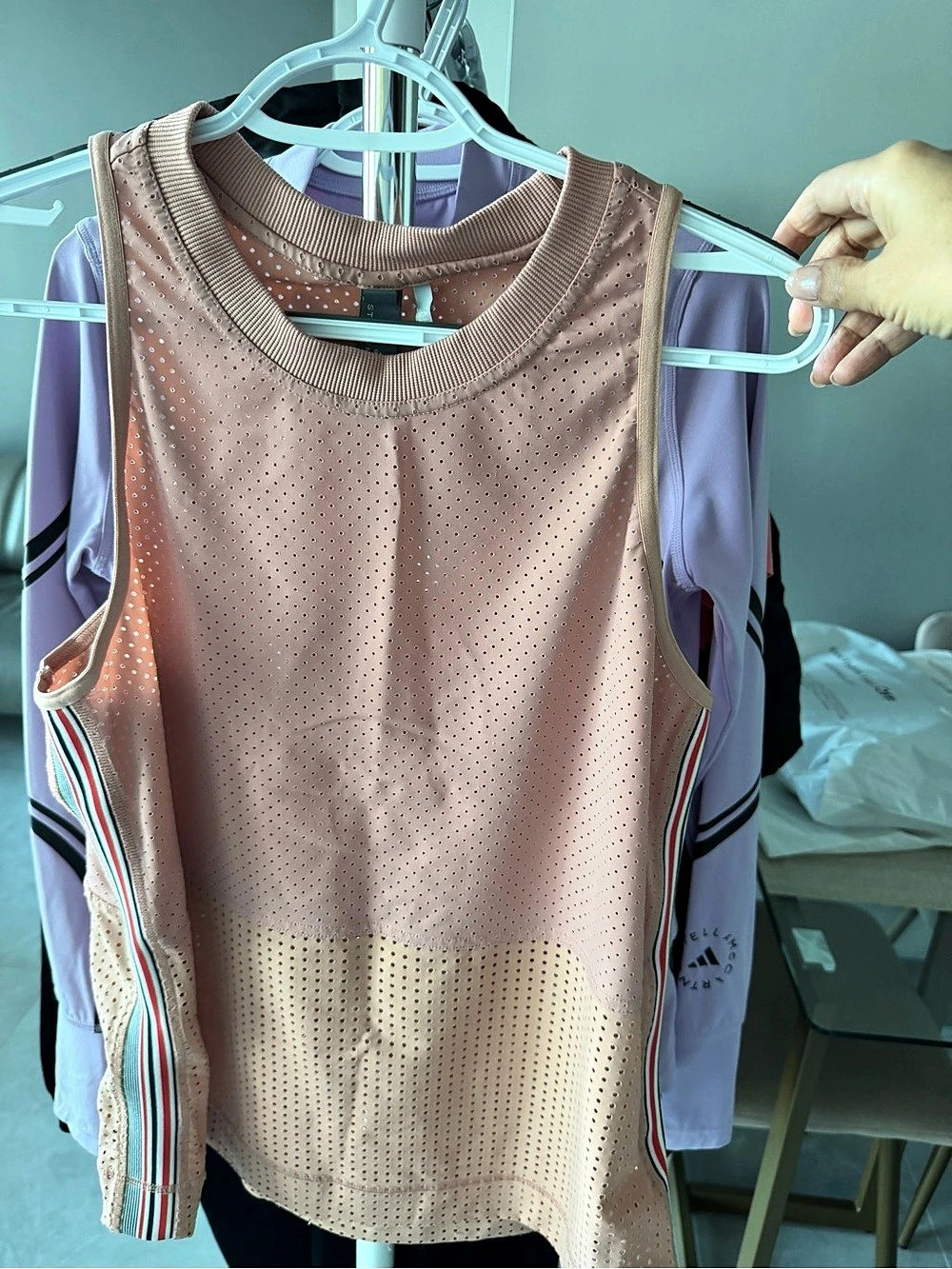 Adidas by Stella McCartney Color Block Athletic Tank Top Size Medium Good Condit